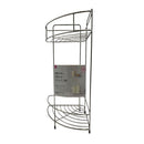 浴用ワイヤー２段ラック（ステンレス、扇形）