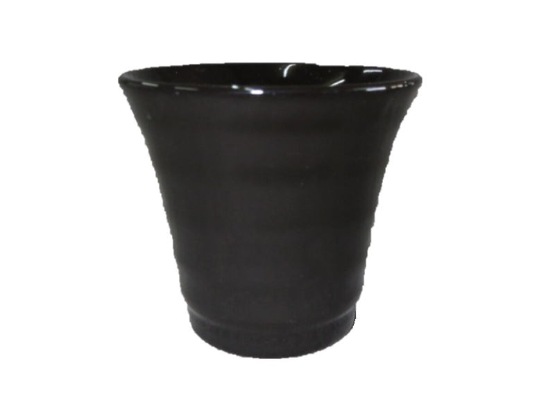 ロックカップ（黒釉、ラッパ）