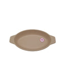 ヨーロッパ風グラタン皿（楕円、１９．６ｃｍ×１０ｃｍ×３．８ｃｍ、ベージュ）