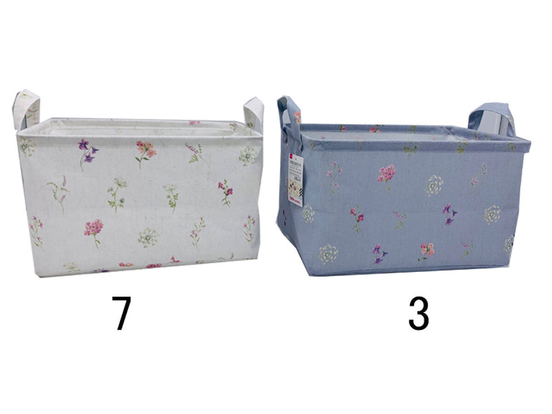 布製収納ＢＯＸ（２８ｃｍ×２０ｃｍ×１５ｃｍ、ボタニカルフラワー）