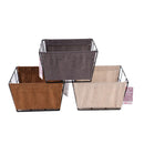 ワイヤー布収納（コーデュロイ、１９ｃｍ×２６ｃｍ×１２ｃｍ）