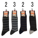 パイル　レギュラーソックス（ボーダー、吸湿発熱、２５ｃｍ－２７ｃｍ）