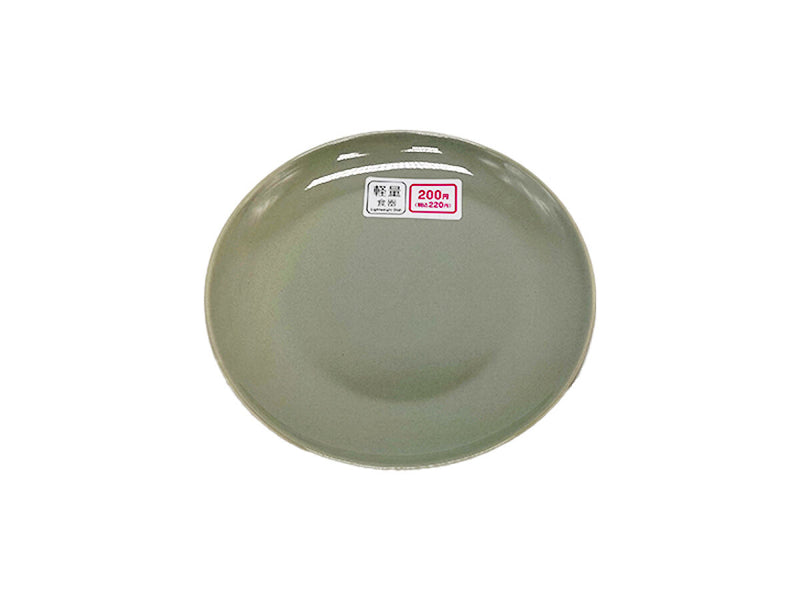 軽量食器丸皿（１８ｃｍ、グレー）