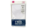 Ｖネックインナーシャツ（ＸＬ、半袖、白）