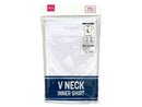 Ｖネックインナーシャツ（Ｌ、半袖、白）