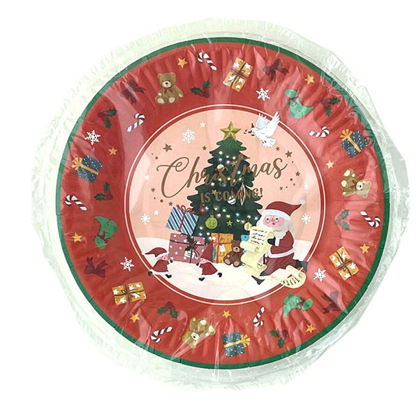 ペーパープレート（クリスマス、トイファクトリー、ラウンド、10枚