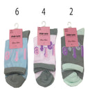 レギュラー丈ソックス（２２ｃｍ－２４ｃｍ、ピンクラテ、ロゴ）