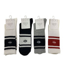 ライン柄刺繍ソックス