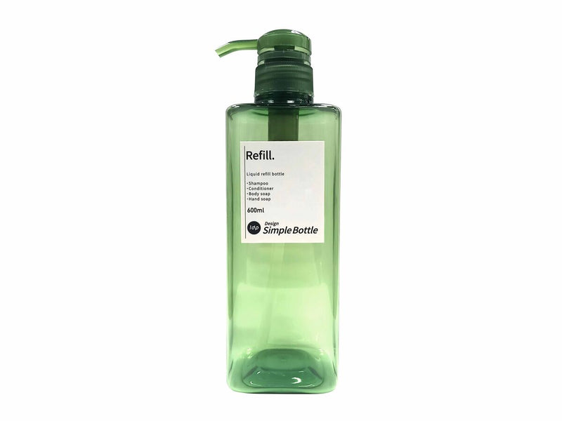 １ｄｐ_ポンプボトル_６００ｍｌ_角_グリーン
