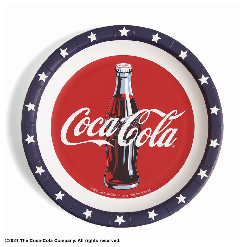 紙皿（コカ・コーラ、直径１８ｃｍ、１２枚）